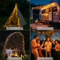 thumbnail image 6 of Solar String Lights for Outside, 16.4FT 20 LED Crystal Globe String Lights, Solar Powered Outdoor Lights with 8 Lighting Modes, Patio Hanging Lights for Garden, Camping and Party Décor Warm Whit, 6 of 7