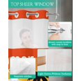 thumbnail image 4 of No Hook Shower Curtain with Snap-in Liner, Palm Trees Silhouette Waterproof Fabric Bathroom Curtains, Ocean Orange Omber Sky Bath Curtains & Mesh Top Window 66"x72", 4 of 6
