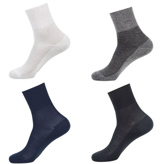 4 Pairs/Lot Summer Breathable Thin Diabetic Socks Non Binding Loose Top Diabetes Hypertensive Patient Swollen Feet Men and Women Multicolor One Size