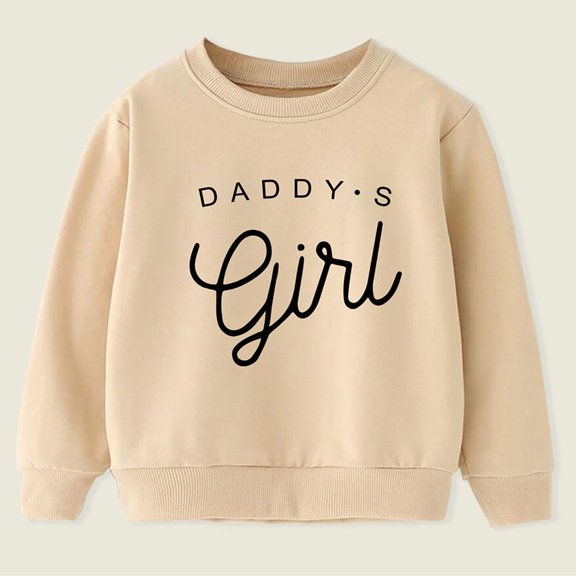 ATOGUTA Sweatshirt Kids 3T-8 Long Sleeve Crewneck Pullover Toddler Kids Fall Winter Warm Shirt Sweater Tops Khaki