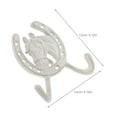 thumbnail image 2 of LOLIPPYY White Wrought Head Wall Hook Double Holder for Entryway Bathroom Farmhouse Decor, 2 of 8
