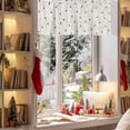 thumbnail image 3 of Christmas Winter Snowman Valances for Windows, 42 x 18in, Xmas Snowflakes Beige Patches Rod Pocket Kitchen Valance Curtain Light Filtering Window Treatments for Living Room Bedroom, 1 Panel, 3 of 7