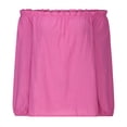 thumbnail image 4 of Pompotops Women Casual Solid Stringy Long Sleeved Off The Shoulder Tops Clearance, 4 of 6