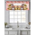 thumbnail image 4 of Gnome Pumpkin Valances for Windows Fall Sunflower Fence Orange Leaf Rod Pocket Curtains Valance Short Window Treatment Drapes for Living Room, Bedroom Bathroom 56"&nbsp;W x 16" L, 4 of 5