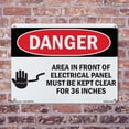 thumbnail image 5 of Electrical Panel Keep Clear OSHA Danger Rigid Plastic Sign 18 Inch x 12 Inch - 5 Pack, 5 of 8