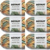 Spinrite Bernat Baby Blanket Stripes Yarn - Pebbles, 1 Pack of 6 Piece