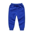 thumbnail image 2 of Zwiiyzr Toddler Baby Boys Girls Sweatpants Candy Color Solid Color Cozy Loungewear Casual Kids Sports Pants Blue, 2 of 2