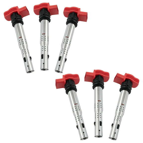 TRQ Engine Spark Ignition Coil Direct Fit Set of 6 for Audi Porsche Volkswagen ICA64508
