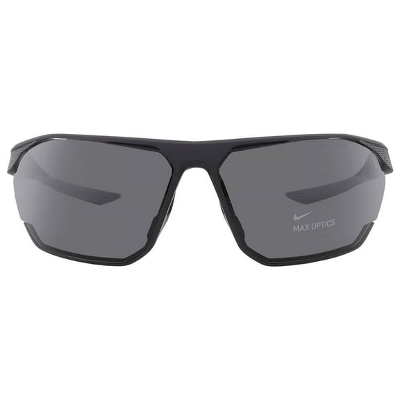Nike STRATUS DC3409 010 Men's Satin Black Wraparound Sunglasses
