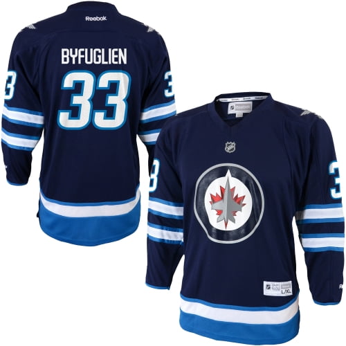 Dustin Byfuglien Winnipeg Jets Reebok Youth Replica Player Hockey Jersey Navy Blue L XL by Outerstuff