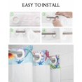 thumbnail image 5 of No Hook Shower Curtain with Snap-in Liner, Coastal Tropical Waterproof Fabric Bathroom Curtains, Palm Tree Starfish Shell Flower Gnomes Bath Curtains & Mesh Top Window 72"x96" Extra Long, 5 of 6