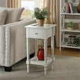 thumbnail image 2 of Home Square French Country Square End Table in White Wood Finish - Set of 2, 2 of 4