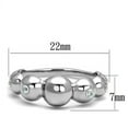 thumbnail image 2 of High polished (no plating) Stainless Steel Ring with AAA Grade CZ in Clear for Women Clear Stone Color Style TK3087 Size 6, 2 of 4