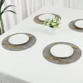 thumbnail image 7 of REGALWOVEN 6 Packs Round Placemats  Placemats for Kitchen Dining Table Decor Washable Table Placemats Wipeable Table Mat Brown 14*14in, 7 of 7