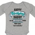 thumbnail image 4 of Inktastic Happy Birthday, Daddy Best Ever in Blue Boys or Girls Long Sleeve Baby Bodysuit, 4 of 5