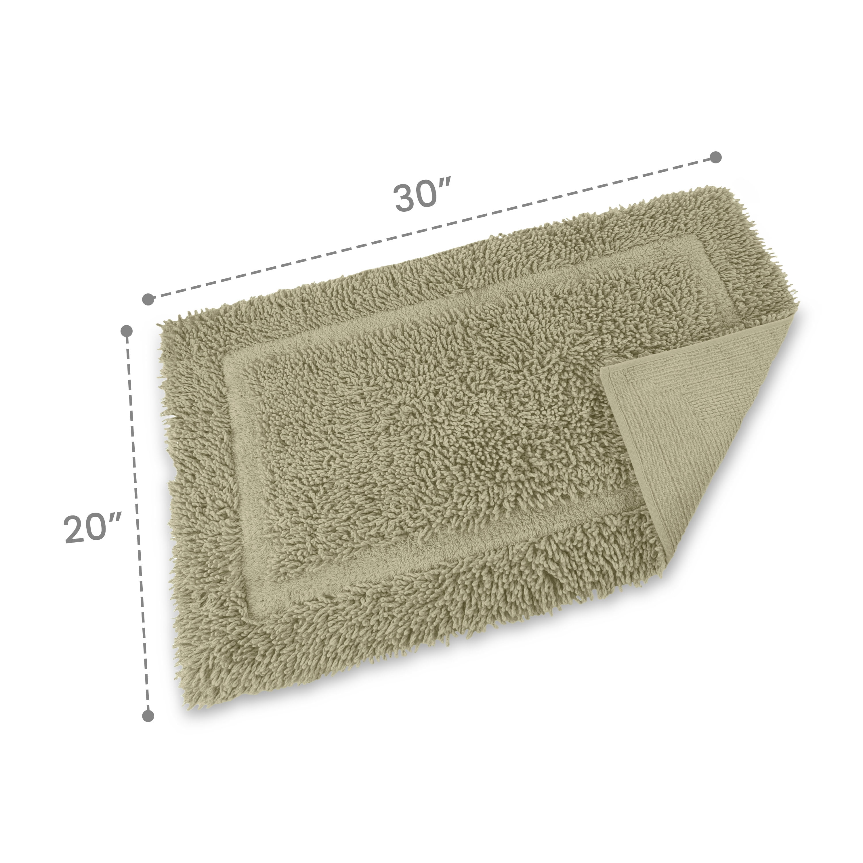 Martex Cotton Bath Rug | Ringspun Soft & Absorbent Non-Slip Quick-Dry Bathroom Mat | Sea Green