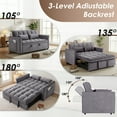 thumbnail image 2 of Vinform 54" 3 in 1 Convertible Sleeper Sofa Bed, Pull Out Loveseat Couch with Storage Pocket, Dark Gray, 2 of 6