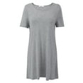 thumbnail image 5 of Women's Modal Nightgown with Built in Bra Short Sleeve Crewneck Super Soft Sleepwear Nightshirt with Chest Pads Solid Color Nightdress Mid-Length Pajamas Dress Loungewear S-2XL, 5 of 9