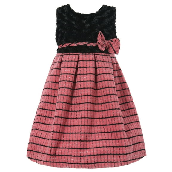 Richie House Girls' Lined Elegant Dress with Bow RH1145