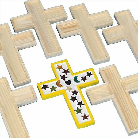Sonoma Trivet - Unfinished Wooden Cross Tile Trivet, Pack of 6
