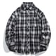 thumbnail image 1 of Blusa y camisa de manga larga con cuello vuelto para hombre, moda informal, estilo abotonado, con entramado, mangas largas, cuello vuelto, abrigo de poliéster para hombre, 1 of 4