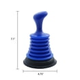 thumbnail image 4 of Mainstays 7-inch Compact Mini Sink Plunger for Kitchen & Bathroom Drains, Blue, 4 of 10