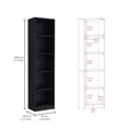 thumbnail image 6 of Newboti Furniture Black 4 Piece Living Room Set with 4 Bookcases 22330, 6 of 6