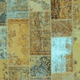 thumbnail image 1 of Ahgly Company Indoor Square Patchwork Light Blue Transitional Area Rugs, 4' Square, 1 of 4
