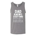 thumbnail image 2 of Wild Bobby,Dad Knows Everything Know It All Funny Men, Father's Day, Tees, Father's Day, Men Graphic Tank Top, Heather Grey, X-Large, 2 of 3