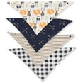 thumbnail image 2 of Hudson Baby Cotton Bandana Bibs, 4-Pack, 0-3 Months, 2 of 2