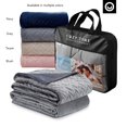 thumbnail image 2 of Cozy Tyme Davu Weighted Blanket - 25 Pound Quilted Cover 60"x 80" Grey, 2 of 10