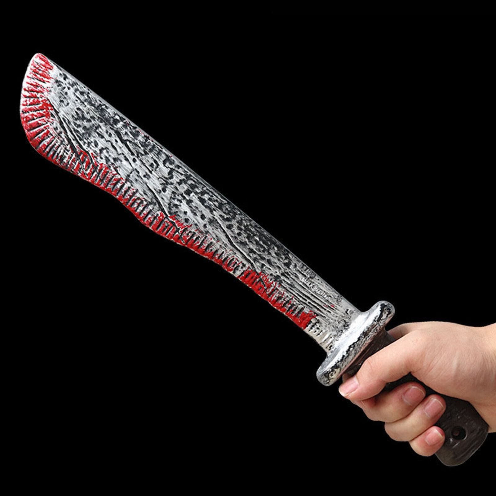 Plutyo Halloween Bloody Weapons Plastic Simulation Props Realistic Fake Bloody Weapons