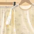 thumbnail image 4 of KPOPLK Baby Infant Girls Pajama Set 6M-7T Kids Cute Toddler Snug fit Pjs Cotton Sleepwear(4-5 Years,Beige), 4 of 4