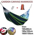 thumbnail image 2 of Hamaca de lona portátil para jardín columpio para acampar cama colgante para porche patio trasero hamaca para interior y exterior Anggrek Otros, 2 of 8