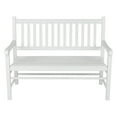thumbnail image 2 of Shine Company Traditional Hardwood Patio Porch Garden Bench in White, 2 of 5