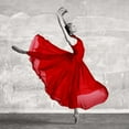 thumbnail image 2 of Haute Photo Collection 12x12 Black Ornate Wood Framed with Double Matting Museum Art Print Titled - Ballerina in Red (detail), 2 of 4