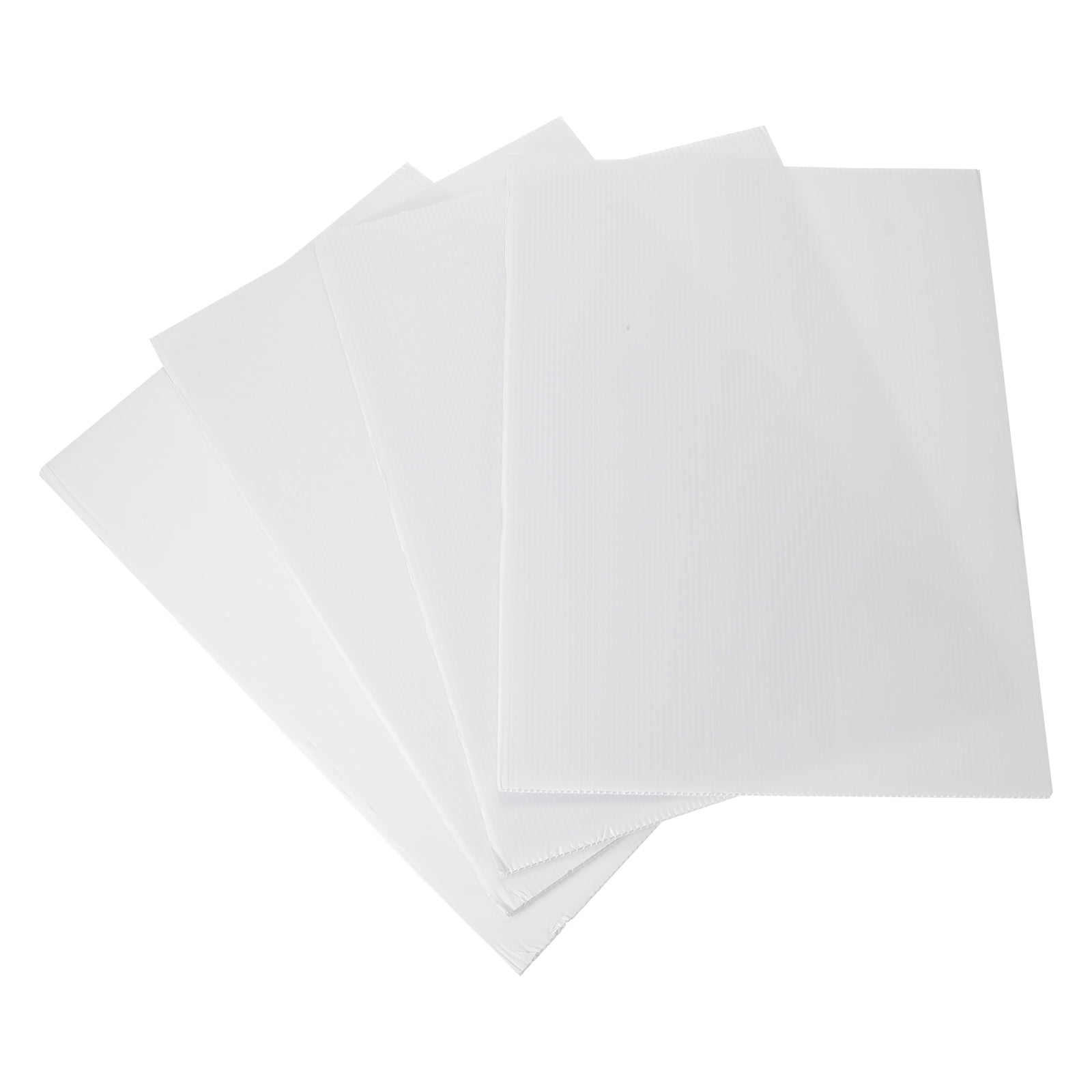Uxcell 4 Pcs Corrugated Plastic Sheet 4mm White Corrugated Plastic Boards 16 x 12 Inch Blank Waterproof Yard Signs for DIY Crafts Guidepost Decorations Party Decoration