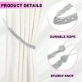 thumbnail image 3 of Uxcell 2 Pcs Sujetadores de Cortina, 56cm/22 Sujetadores de Cortina Trenzados, Elegante Cuerda para Cortinas, Plateado, 3 of 7