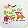 thumbnail image 4 of Inktastic Happy Halloween- train with pumpkins, bats, cat,and ghost Boys or Girls Baby Bib, 4 of 4