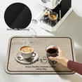 thumbnail image 2 of Coffee Bar Mat,Absorbent Hide Stain Dish drying Mat for Kitchen Counter ,Rubber Backing Non-slip Mat for Protection Kitchen Countertop,Coffee Bar Decor Fit Under Coffee Maker Easy clean (12"x 18"), 2 of 6