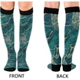thumbnail image 2 of FREEAMG Marble Compression Socks for Men & Women Knee High Stockings for Running, Sport, Hiking & Travel, 2 of 7