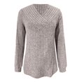 thumbnail image 4 of Chandail à Manches Longues Col en V pour Femmes - Confortable pour Toutes les Saisons et Occasions, 4 of 7