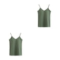 thumbnail image 1 of Qarigey Chaleco Camiseta sin mangas Sujetador incorporado Sin mangas Correa ajustable Camisones Ropa con hilos estirable Tops Todo-fósforo Verde SG 2Conjunto, 1 of 6