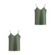 thumbnail image 2 of Minnieouse Chaleco Camiseta sin mangas Correa ajustable Camisones amigables con la piel Ropa Tops Camisa de fondo Buena elasticidad Todo-fósforo Verde SG 2piezas, 2 of 6