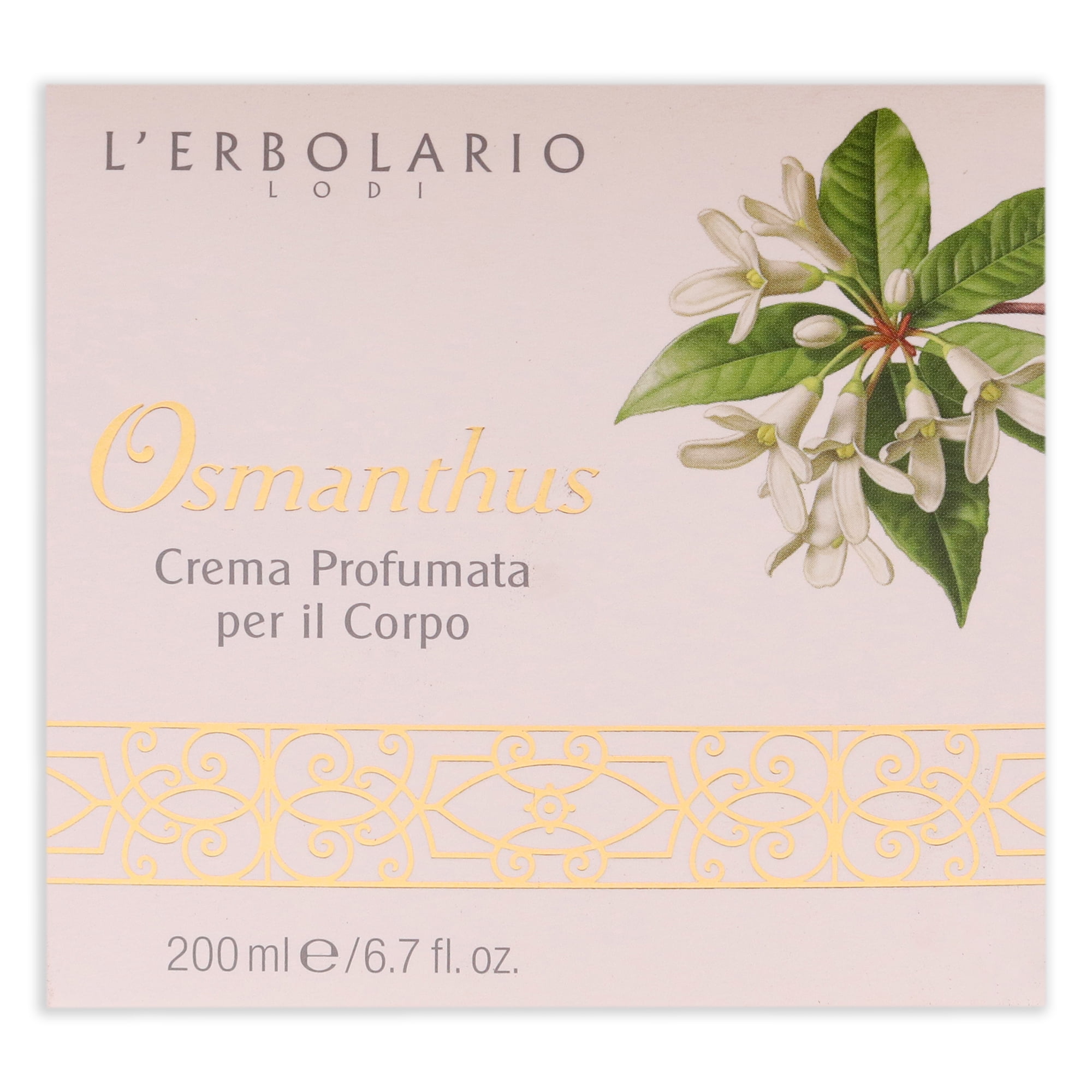 L'Erbolario Osmanthus Perfumed Body Cream Lotion, Body Moisturizer, 6.7 oz