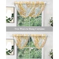thumbnail image 5 of Waterfall Valances for Windows, Orange Gray Coral Coastal Kitchen Sheer Valance Curtains, Summer Beach Seaside Nautical Rod Pocket Elegant Swag Valances for Living Room Bedroom, 47.2"x38.5", 3 Panel, 5 of 8