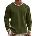 thumbnail image 2 of HAJWOH Men's Cotton Long Sleeved Lightweight Soft Athletic Crew Neck Gym Tops for Running Lounging Basic Shirts, 2 of 5