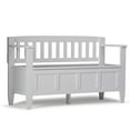 thumbnail image 1 of SIMPLIHOME Brooklyn SOLID WOOD 48 inch Wide Entryway Storage Bench with Safety Hinge, Multifunctional Contemporary in White, 1 of 8