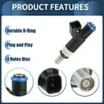 thumbnail image 4 of Inyector de combustible No.4891577AC boquilla de inyección de combustible para Dodge Avenger 2008-2014 2.4L negro 4 piezas, 4 of 5