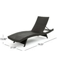 thumbnail image 3 of Noble House Salem Outdoor Wicker Chaise Lounge in Brown (Set of 2), 3 of 5